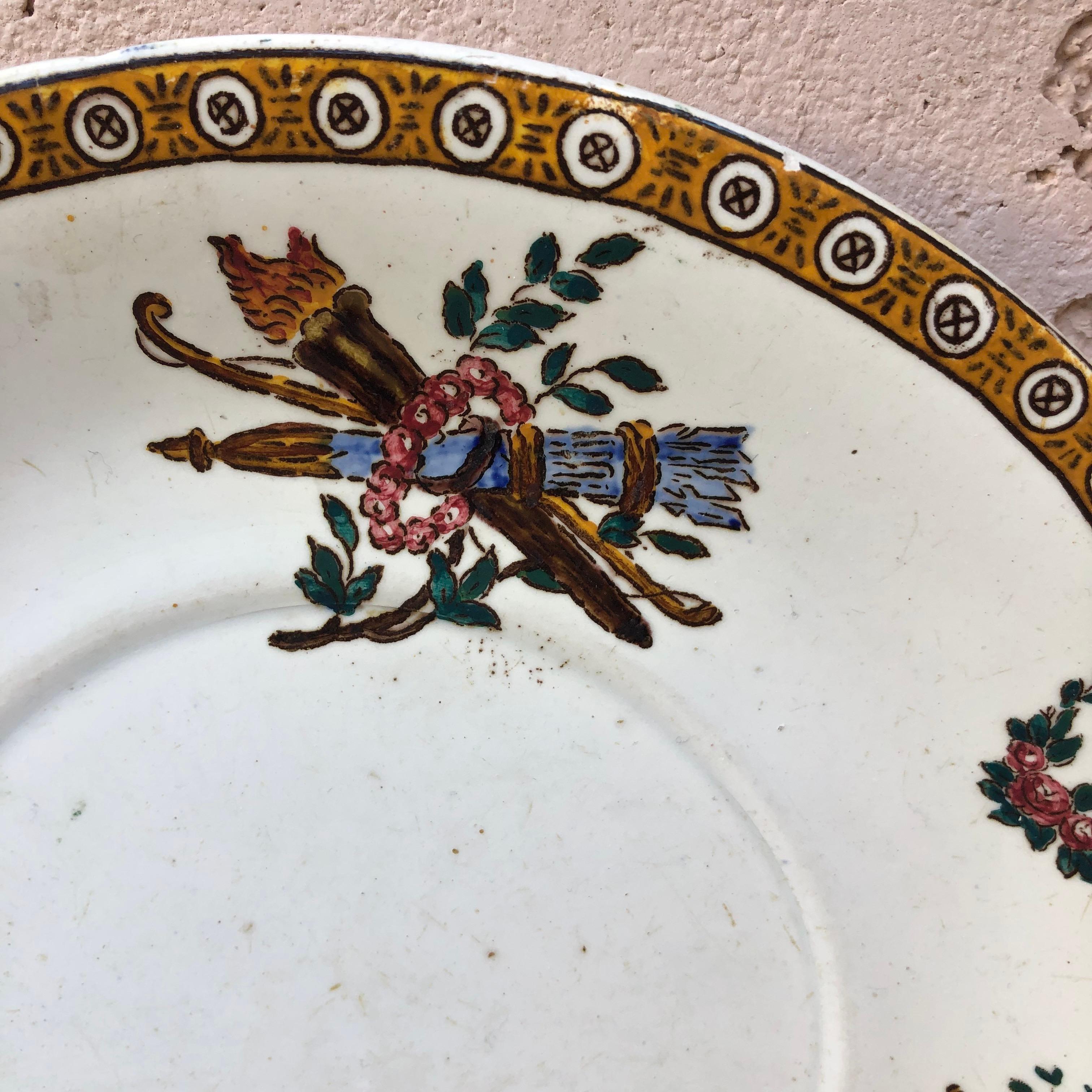 19th century French Plate signed Gien.