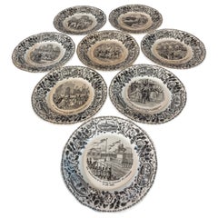 parisian plates 19th Century French Plates by Creil et Montereau