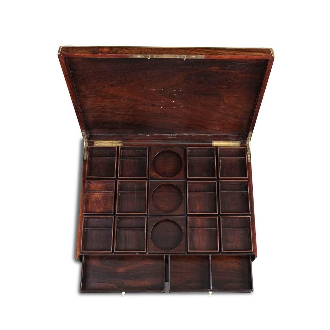 19th Century French Playing Card Box Rosewood  In Good Condition For Sale In Münster, DE