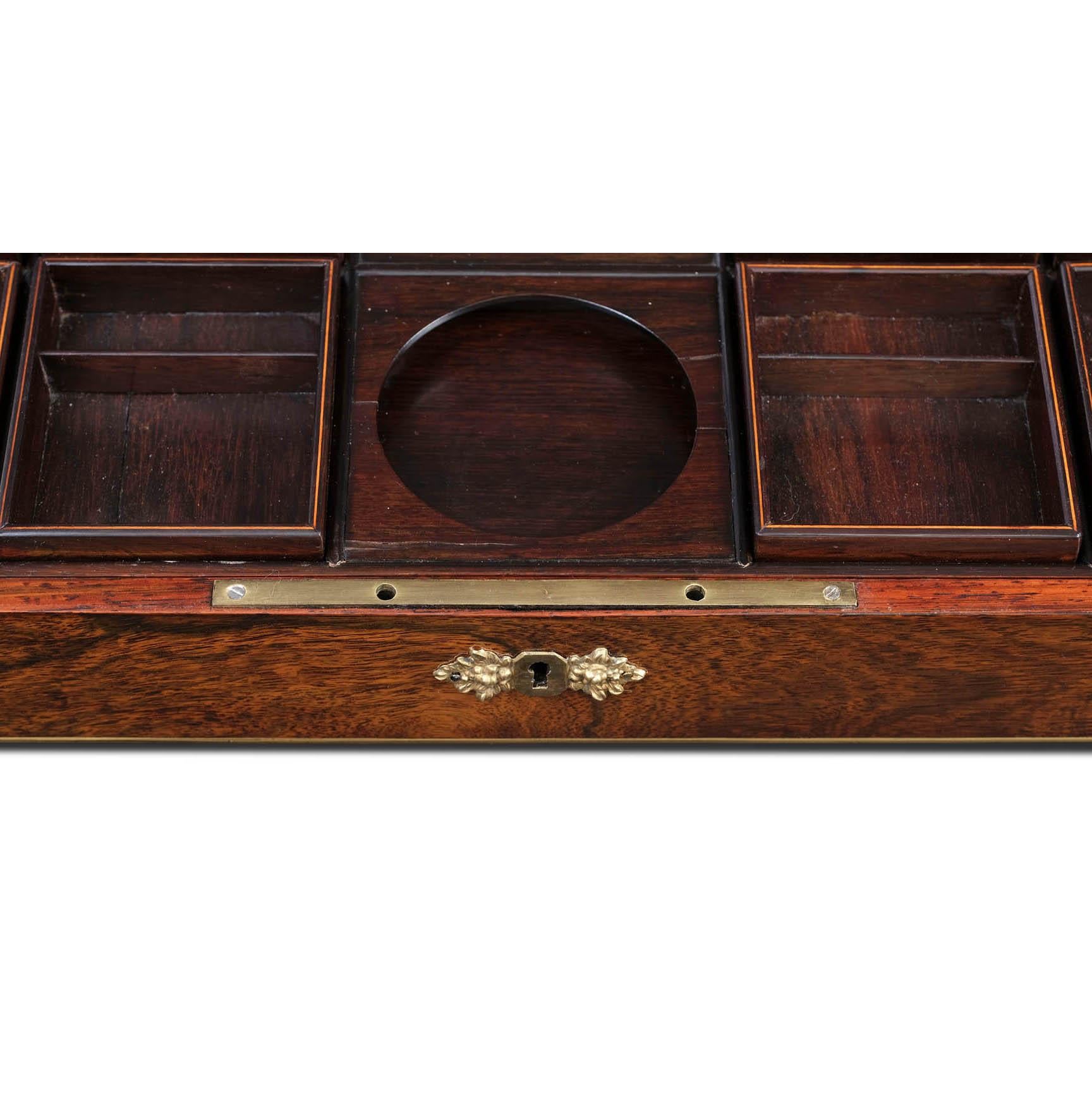 Mid-19th Century 19th Century French Playing Card Box Rosewood  For Sale