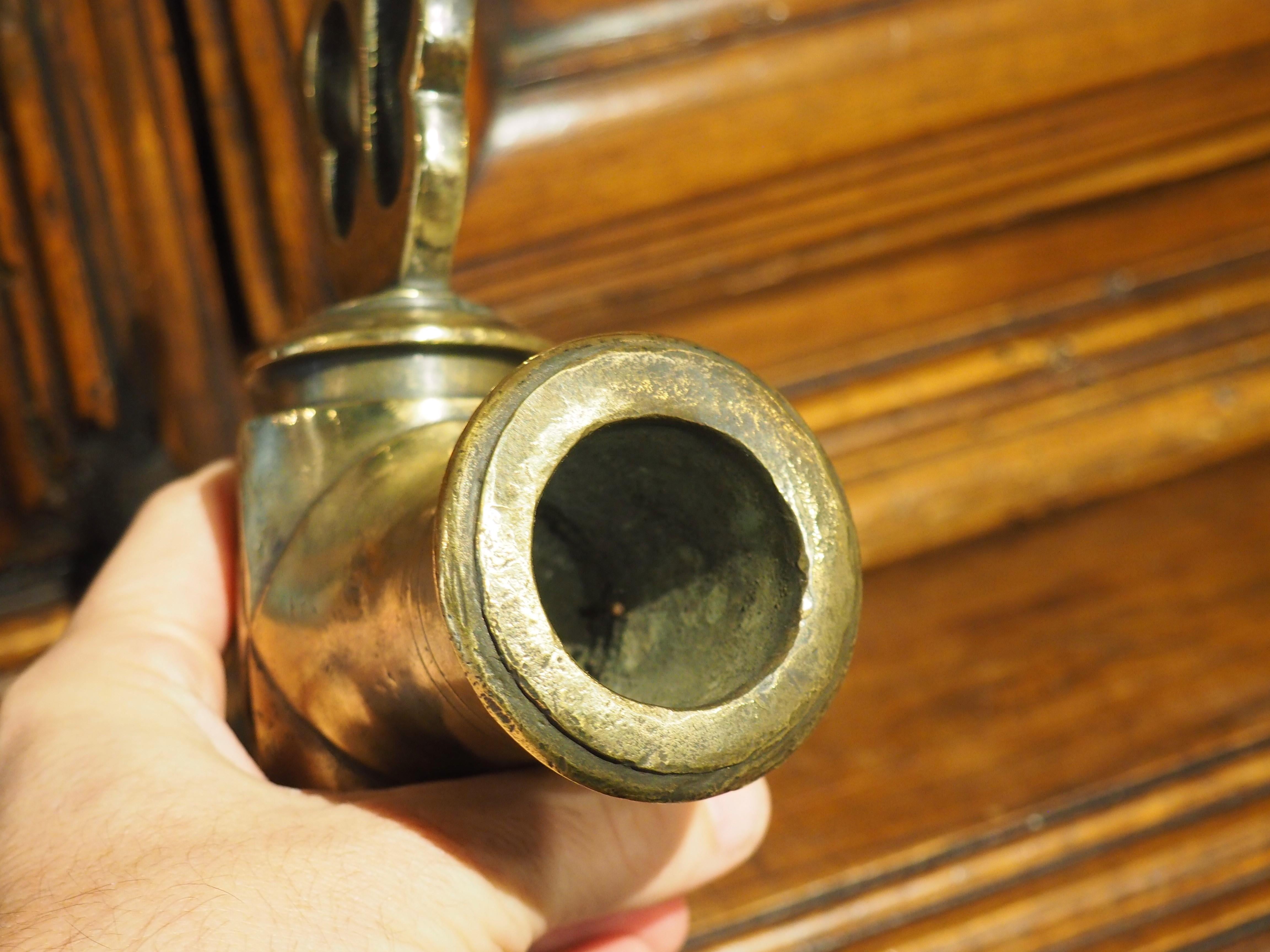 19th Century French Polished Bronze Spigot with Butterfly Handle For Sale 2