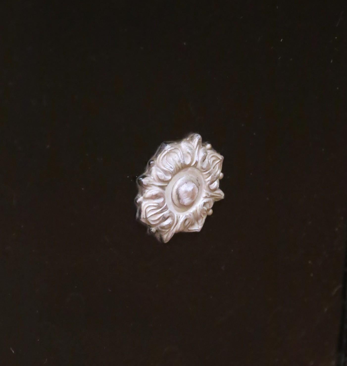 19th Century French Polished Cast Iron Safe with Key and Two-Letter Combination For Sale 7