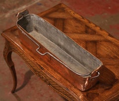 19th Century French Polished Copper and Wrought Iron Poissonniere Fish Kettle