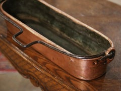 19th Century French Polished Copper and Wrought Iron "Poissonniere" Fish Kettle