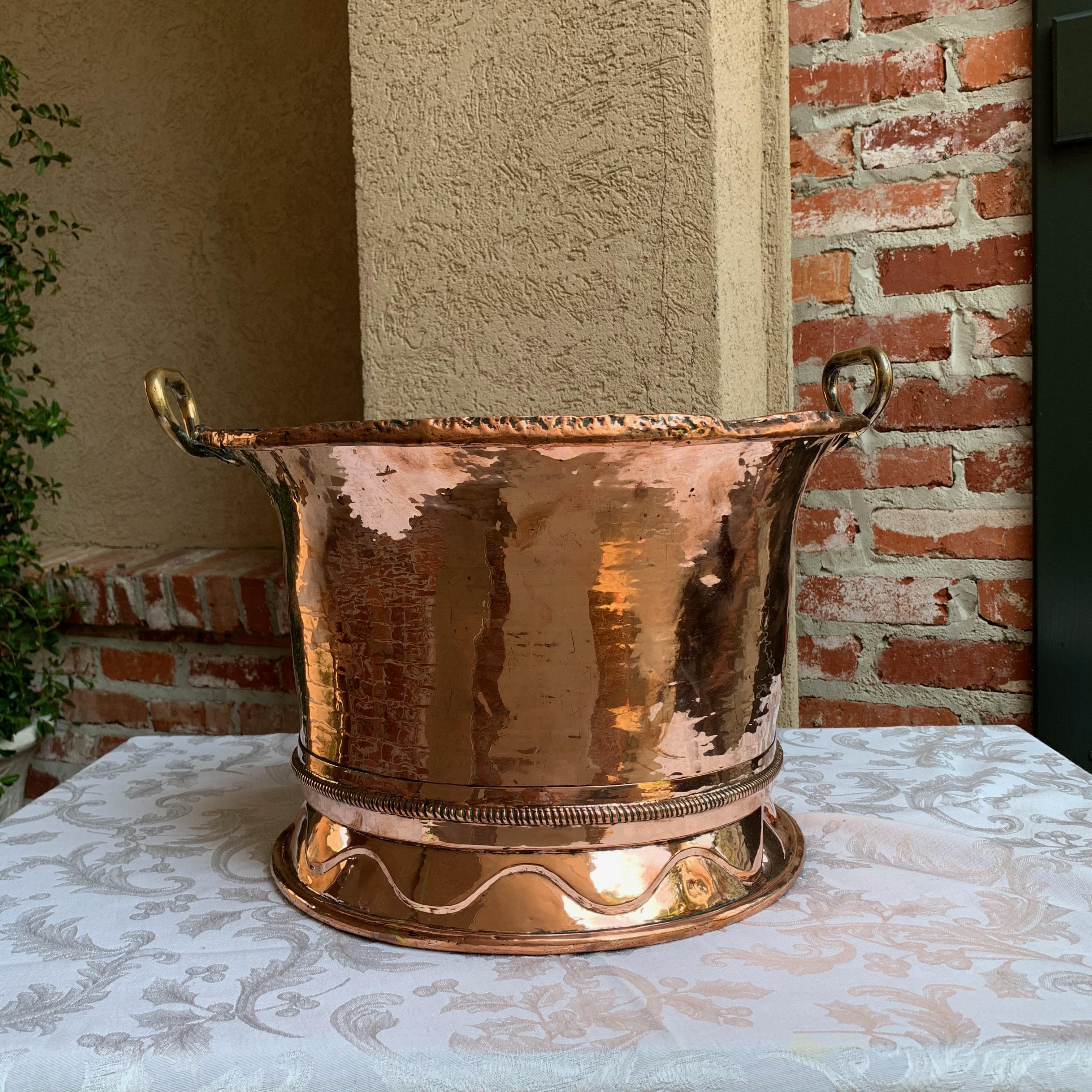antique copper planter