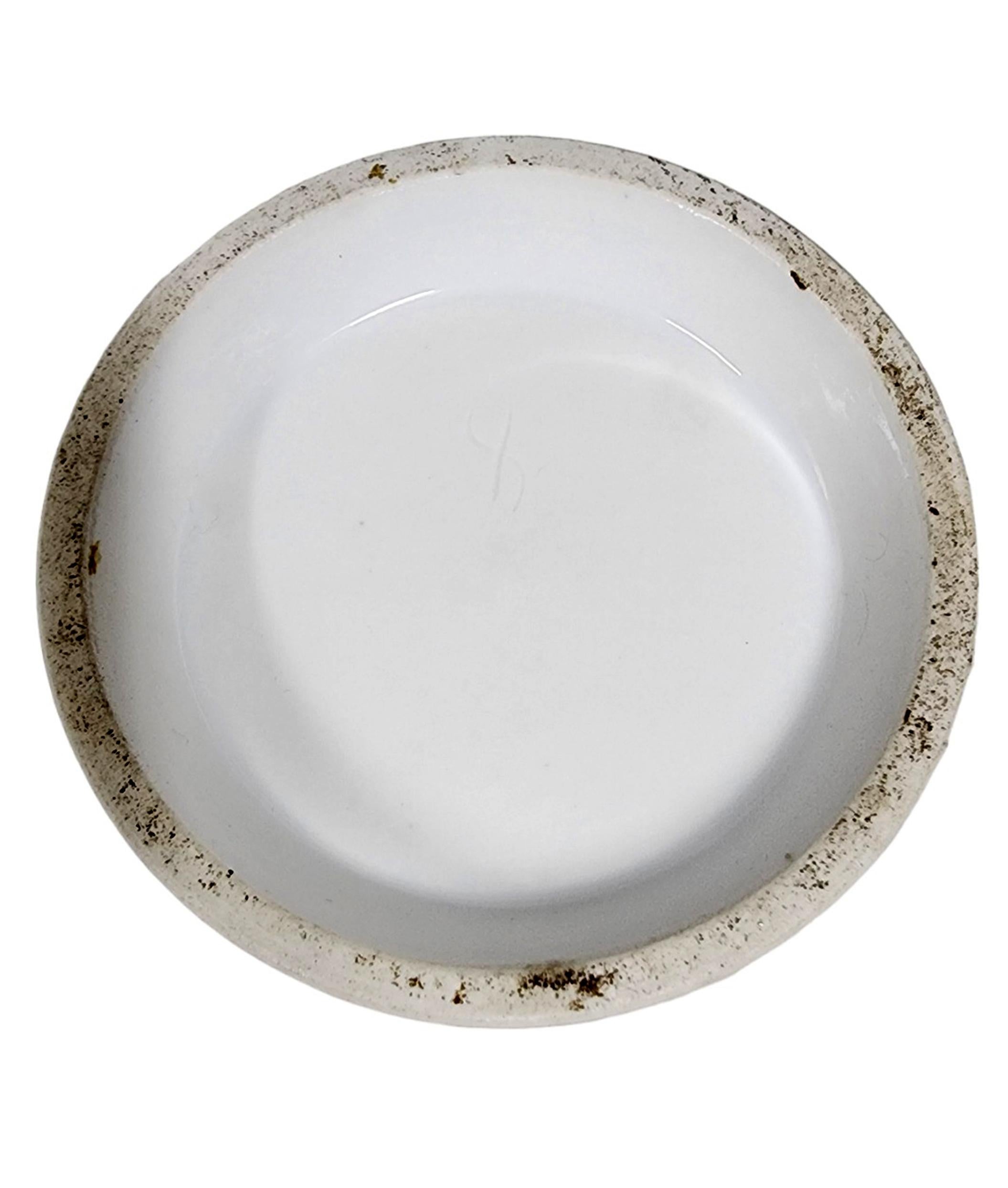 19th Century French Porcelain Apothecary/Pharmacy Jar - 'CERAT: C: OX: PLUMB:' For Sale 2