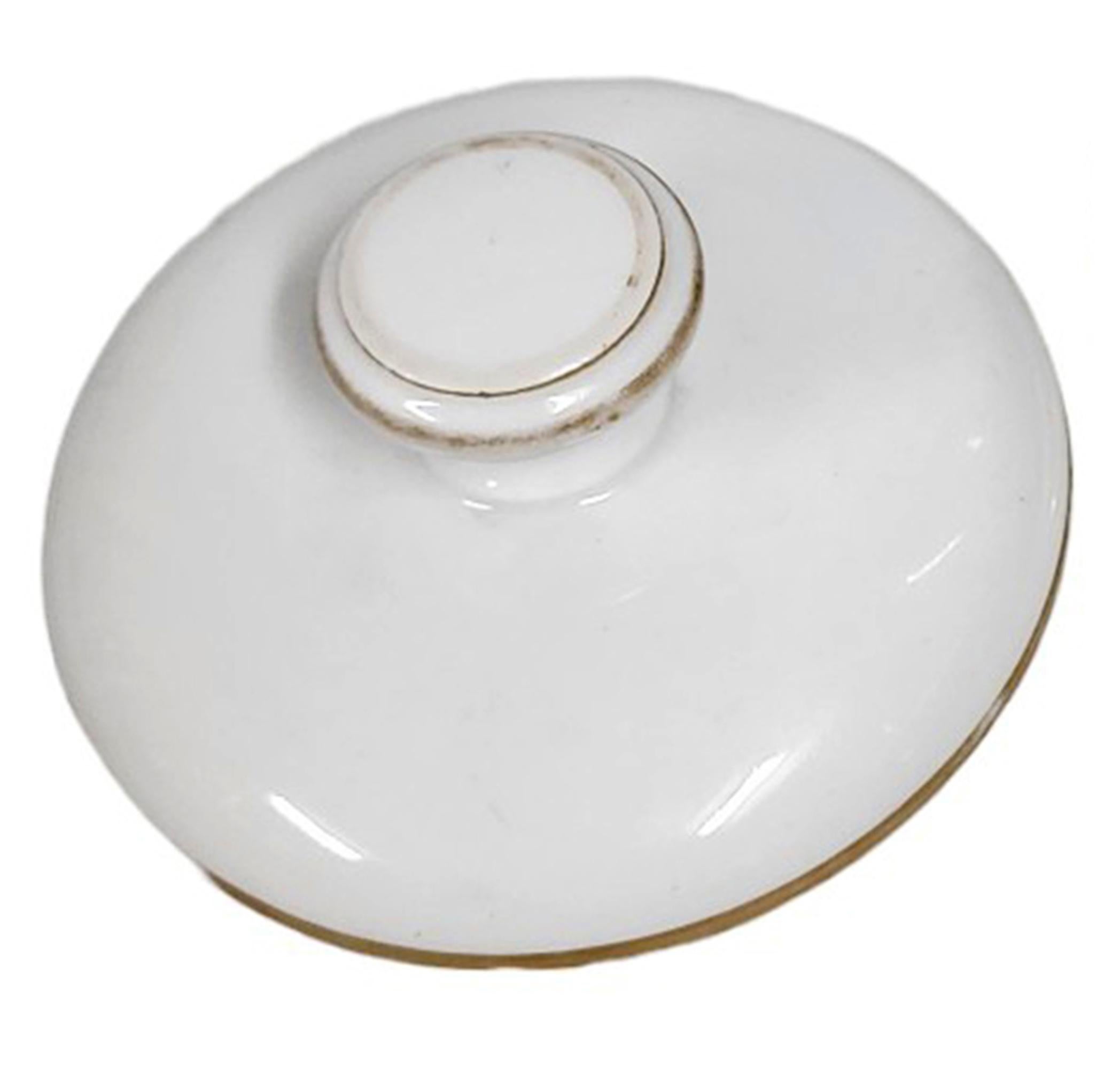 19th Century French Porcelain Apothecary/Pharmacy Jar - 'CERAT: C: OX: PLUMB:' For Sale 3