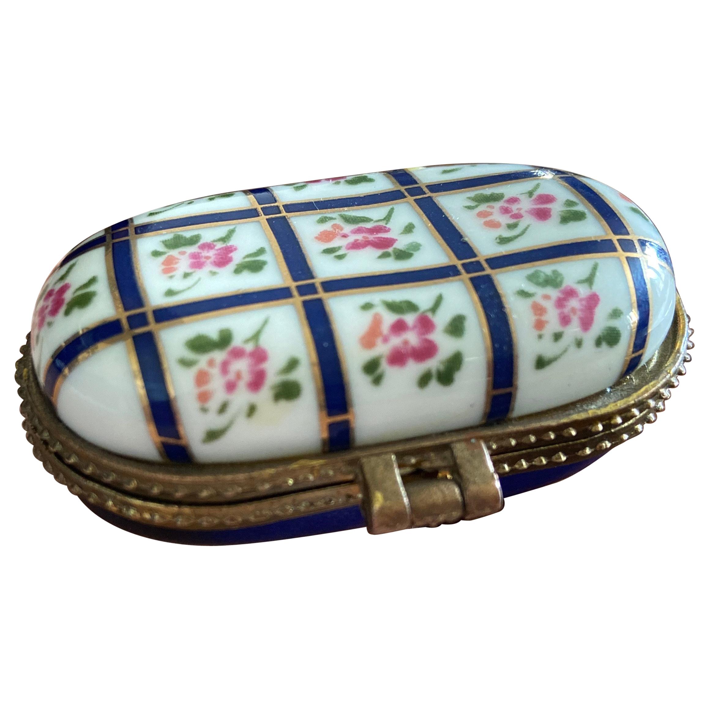 19th Century French Porcelain Hand Painted Jewellery Box by Porcelain Art
