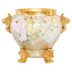 19th Century French Porcelain Jardiniere / Cachepot