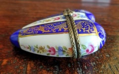 19th Century French Porcelain Limoges Heart Shaped Box