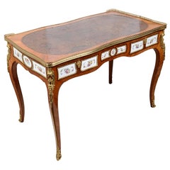 19th Century French Porcelain Mounted Ladies Writing Desk