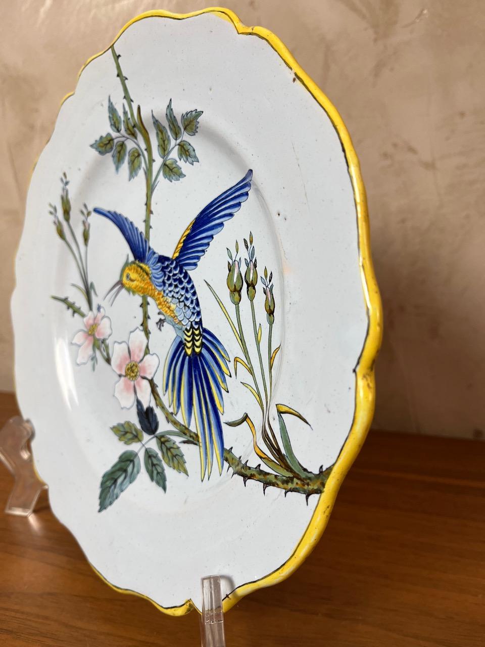 19th century French Porquier-Beau Earthenware Plate, 1880s For Sale 8