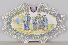 Plat en faïence de Porquier Beau Quimper du 19ème siècle