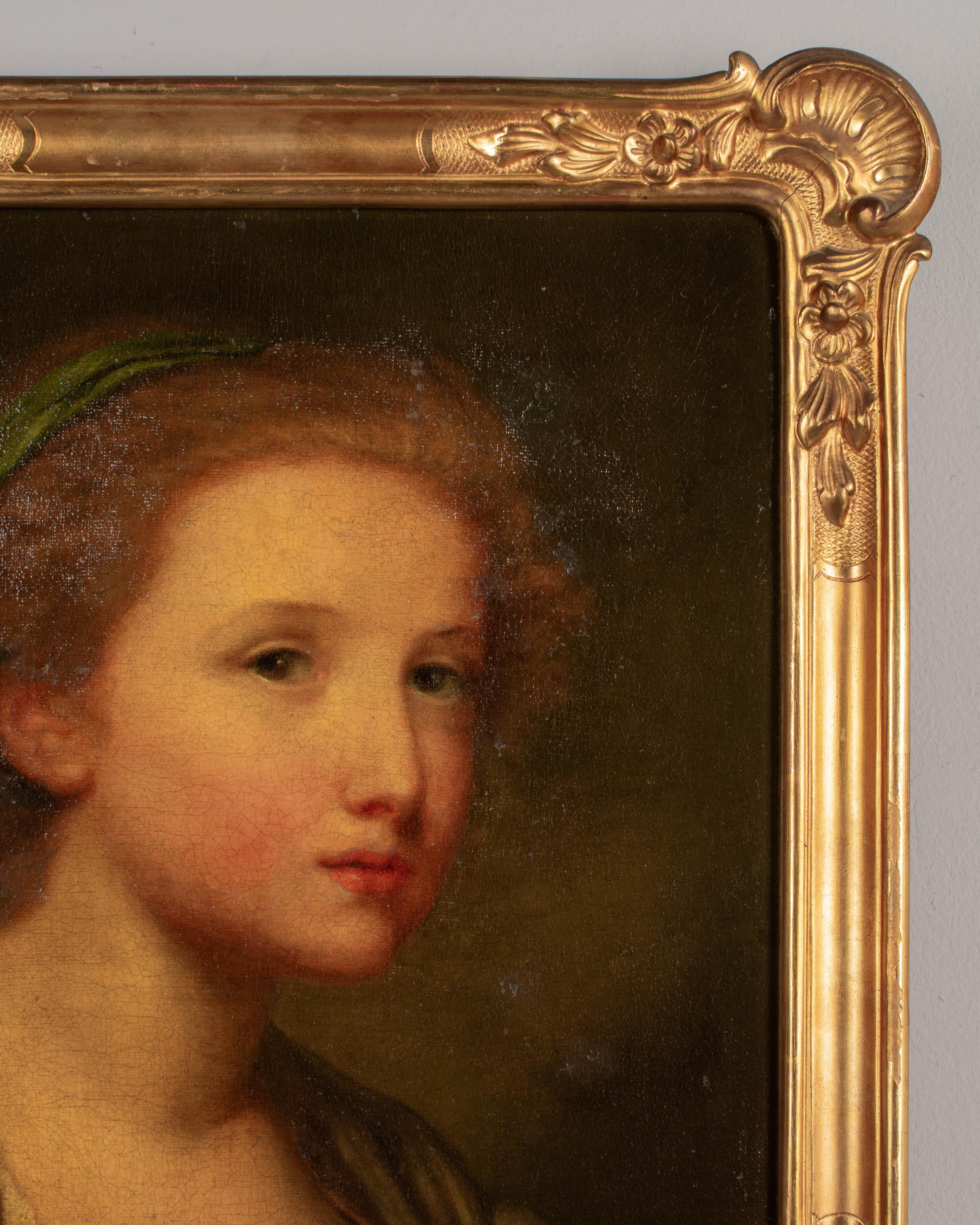 19th Century French Portrait by Jean-Baptiste Greuze  For Sale 2