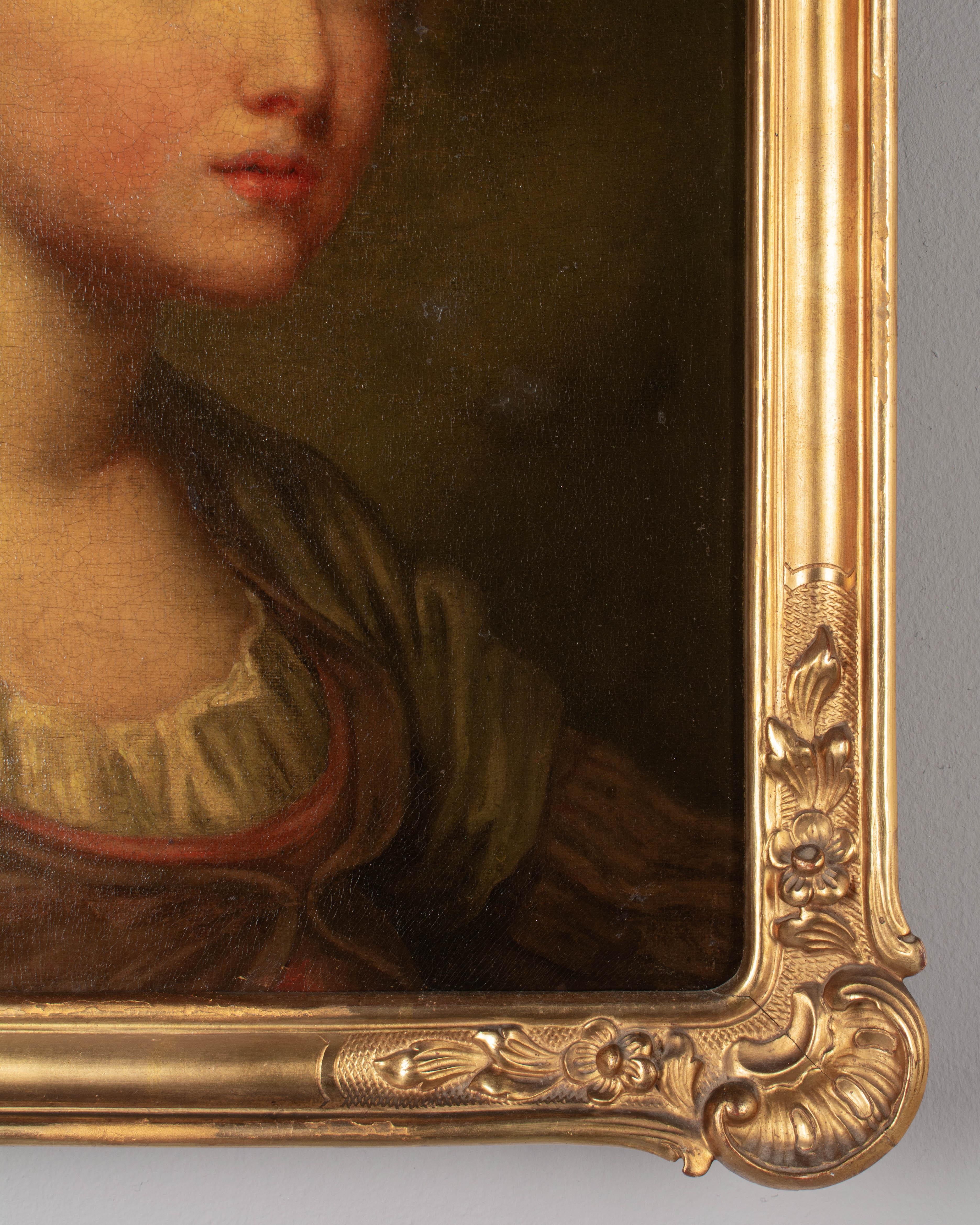 19th Century French Portrait by Jean-Baptiste Greuze  For Sale 3