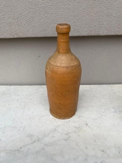 19th Century French Pottery Cider Bottle from Normandy
