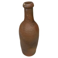 19th Century French Pottery Cider Bottle from Normandy