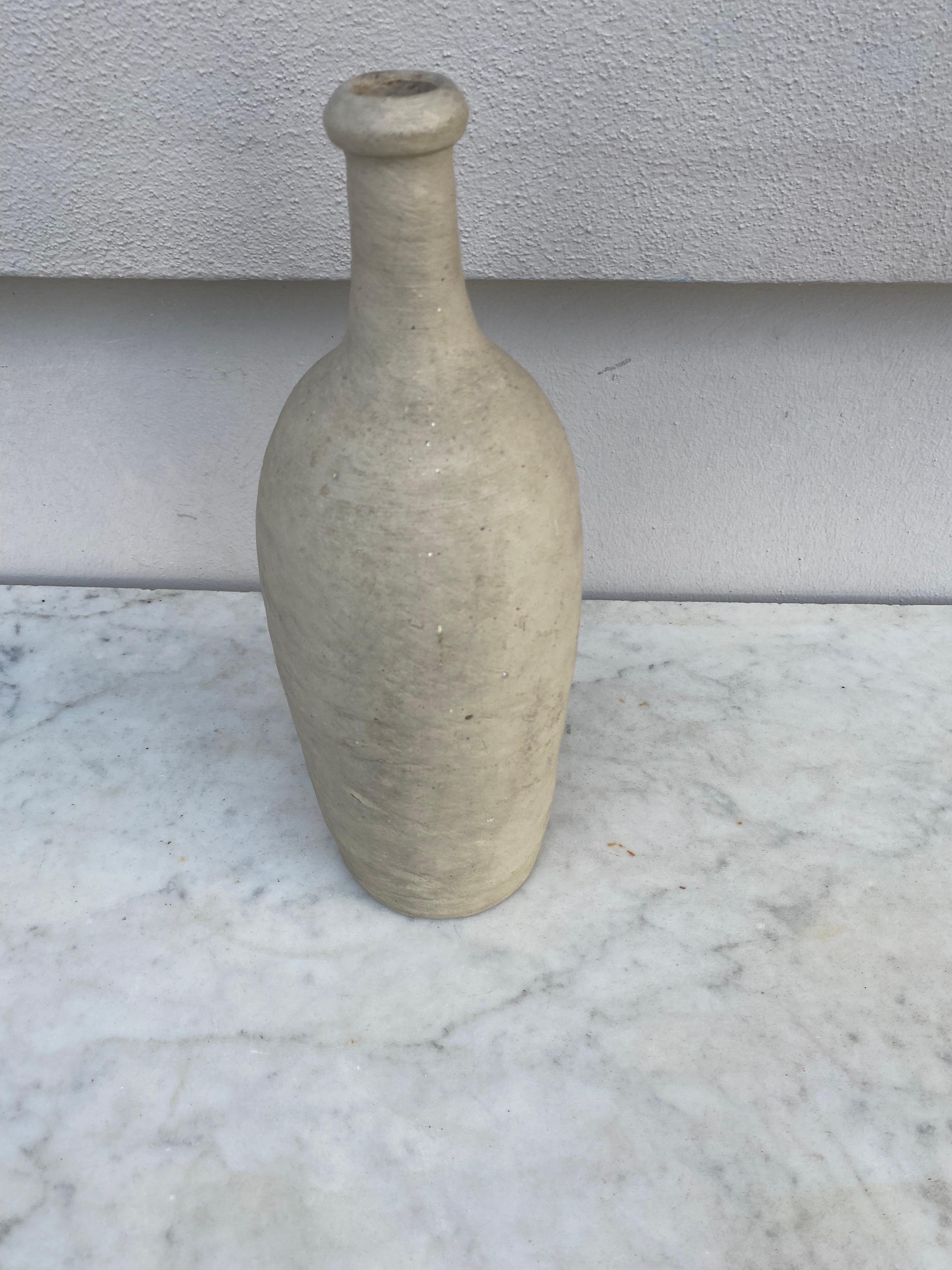 19th Century French Pottery Cider Bottle from Normandy In Good Condition In Austin, TX