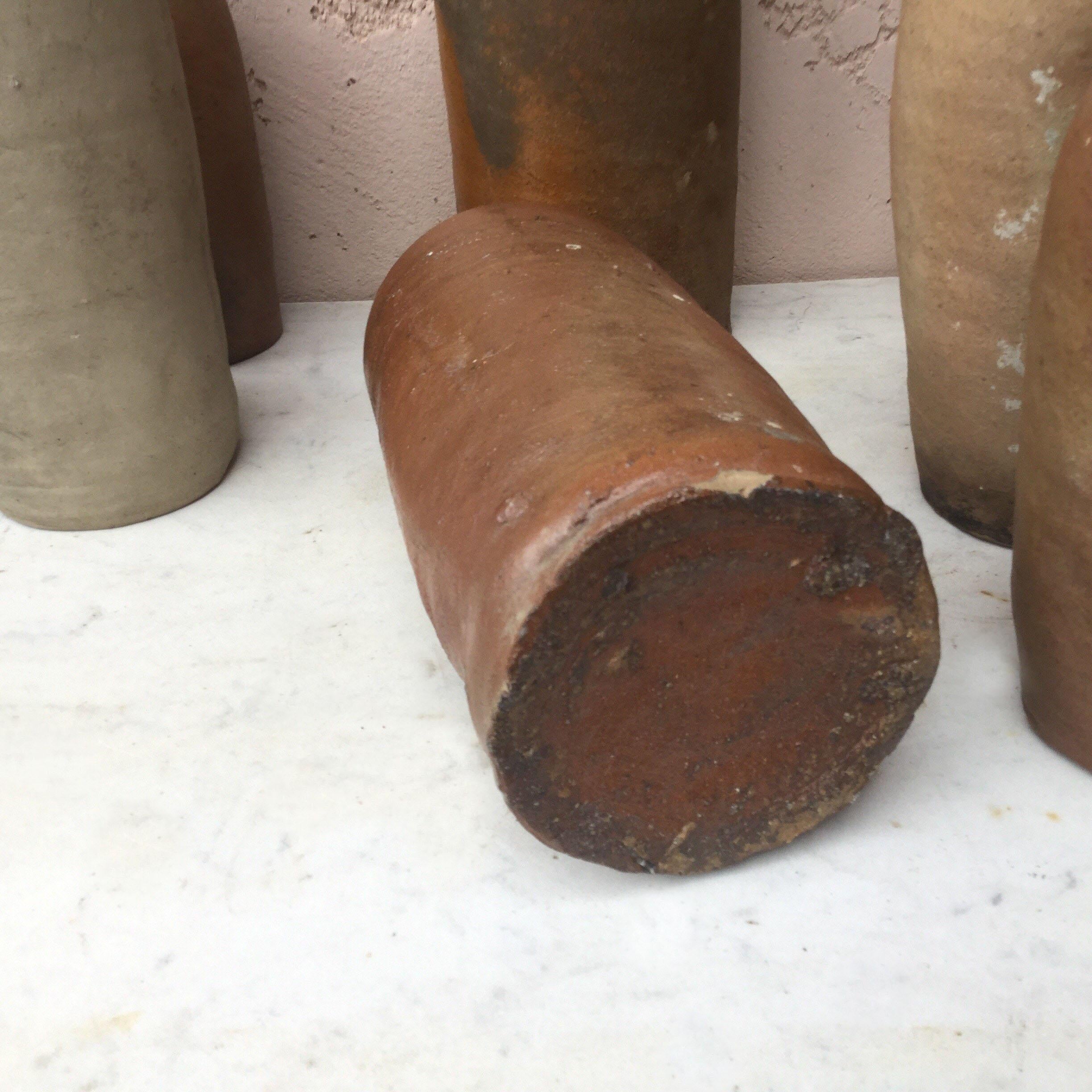 antique clay bottles