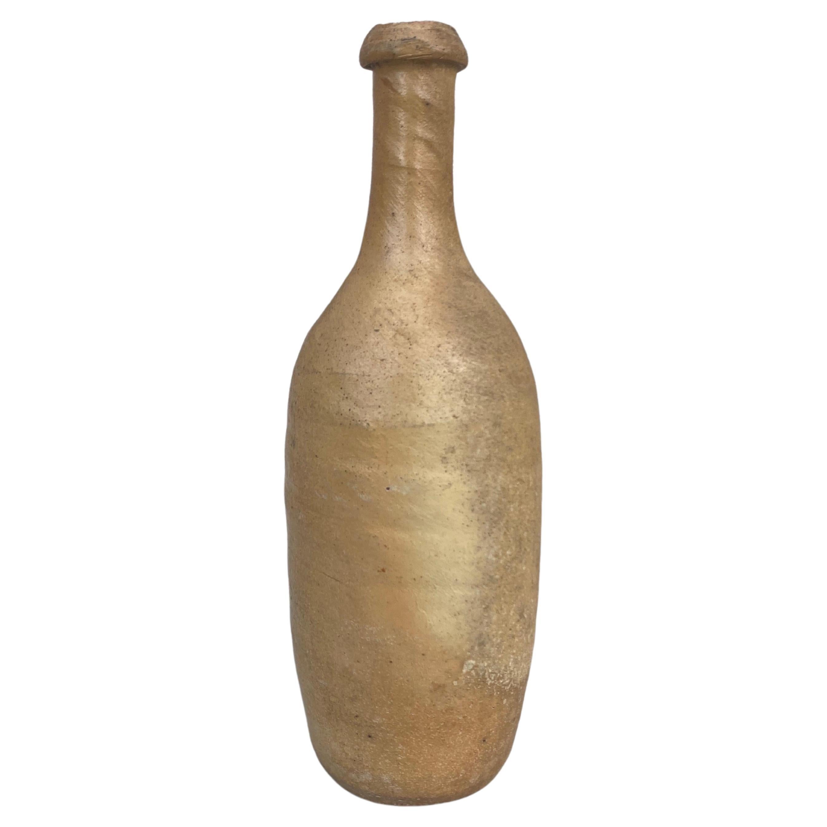 Französische Zigarettenflasche aus Keramik aus der Normandie, 19. Jahrhundert