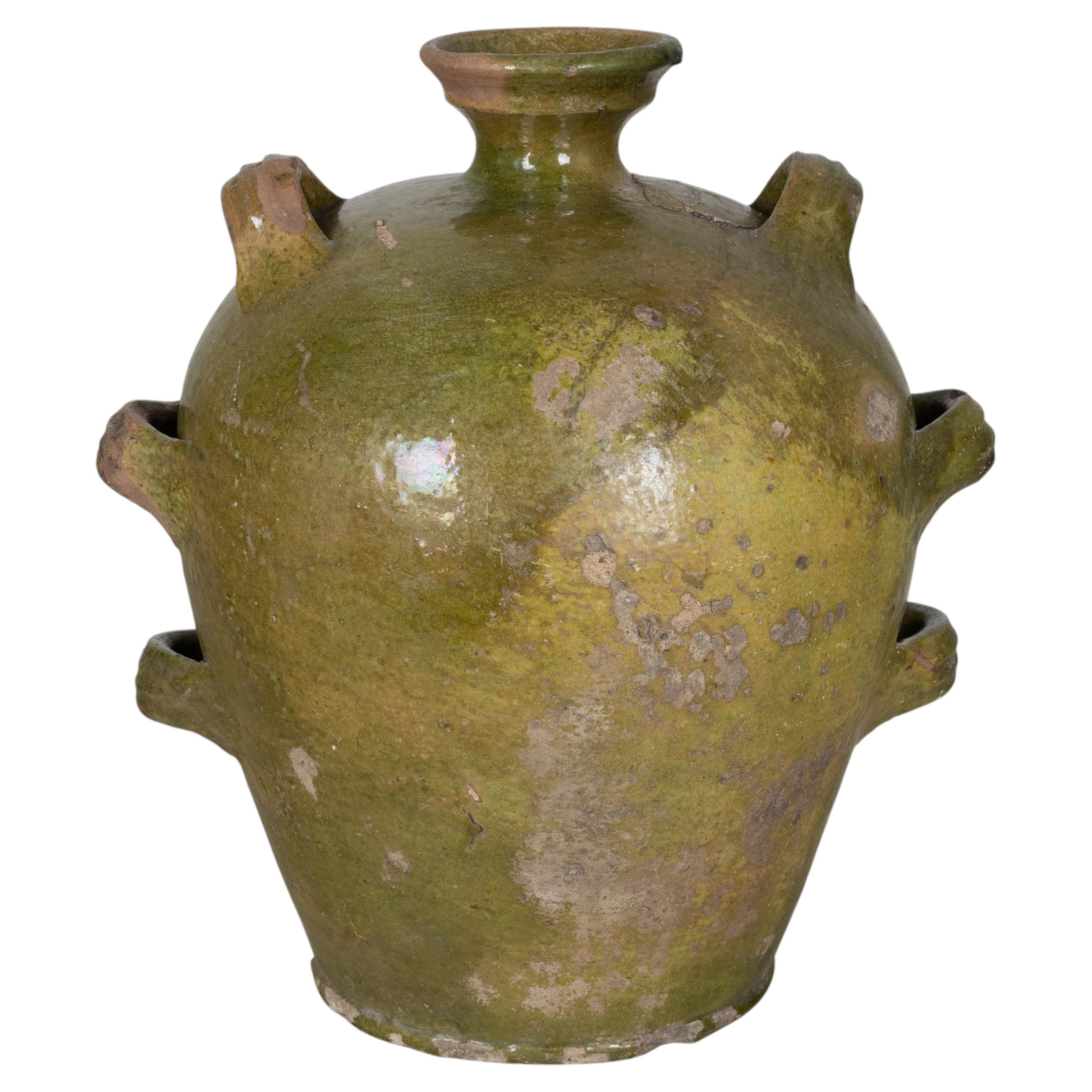 19th Century French Pottery Conscience Jug