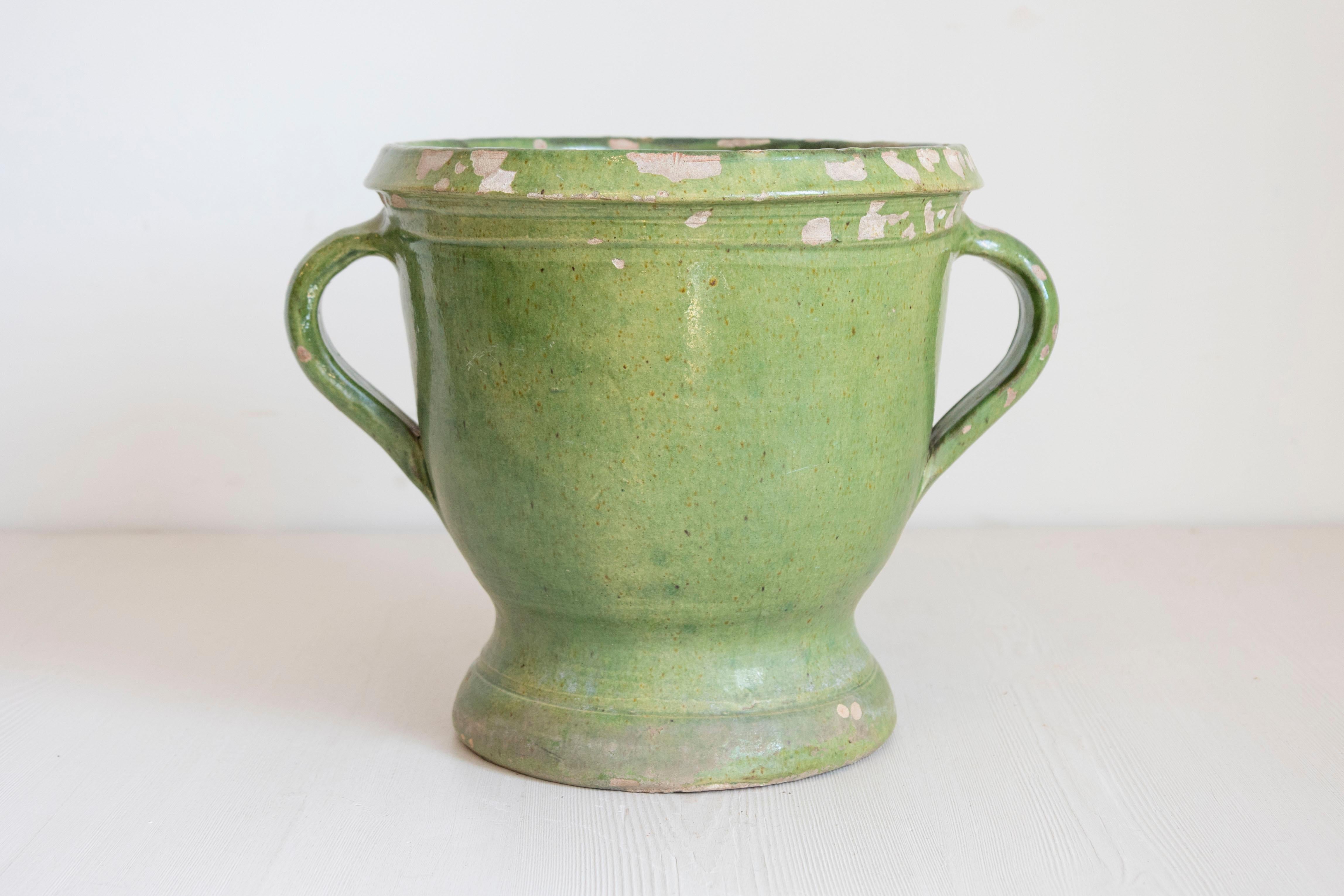 Provincial français Jardinière française du 19ème siècle à glaçure verte en vente