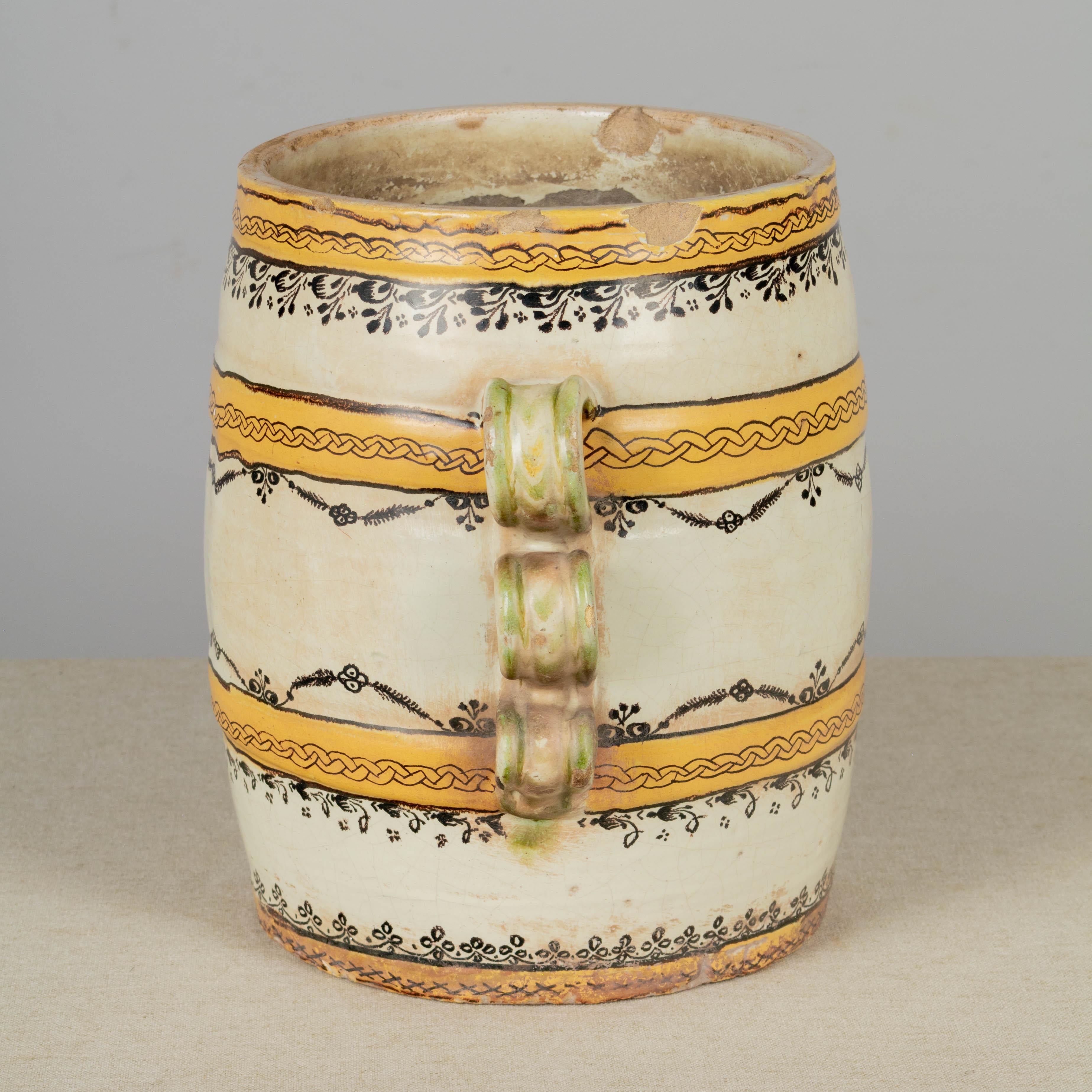 19th Century French Pottery Jar or Cachepot 2
