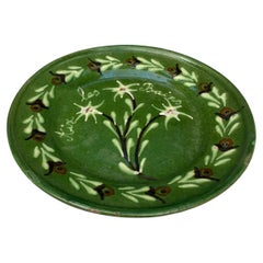 19th Century French Pottery Savoie Flower Plate