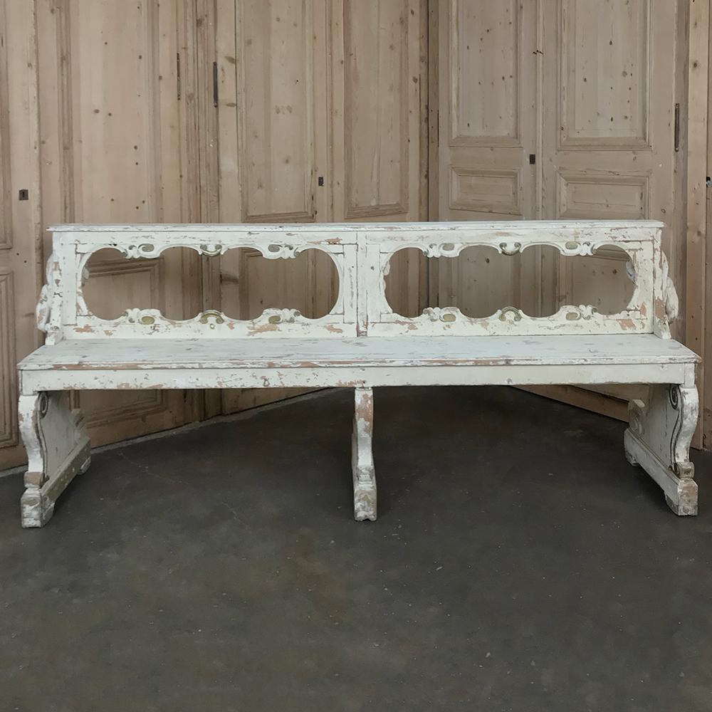 19th Century French Prayer Bench with Angels For Sale 4