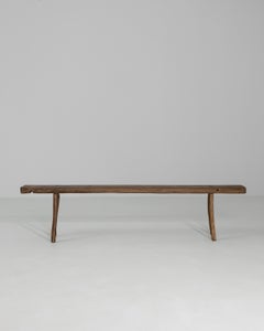 19th Century French Primitive Oak Bench