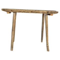 19th Century French Primitive Wood Bench