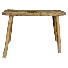 19th Century French Primitive Wood Bench
