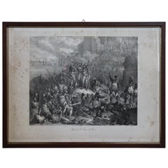 19th Century French Print Napoleon and the Siege of St Jean d'Acre
