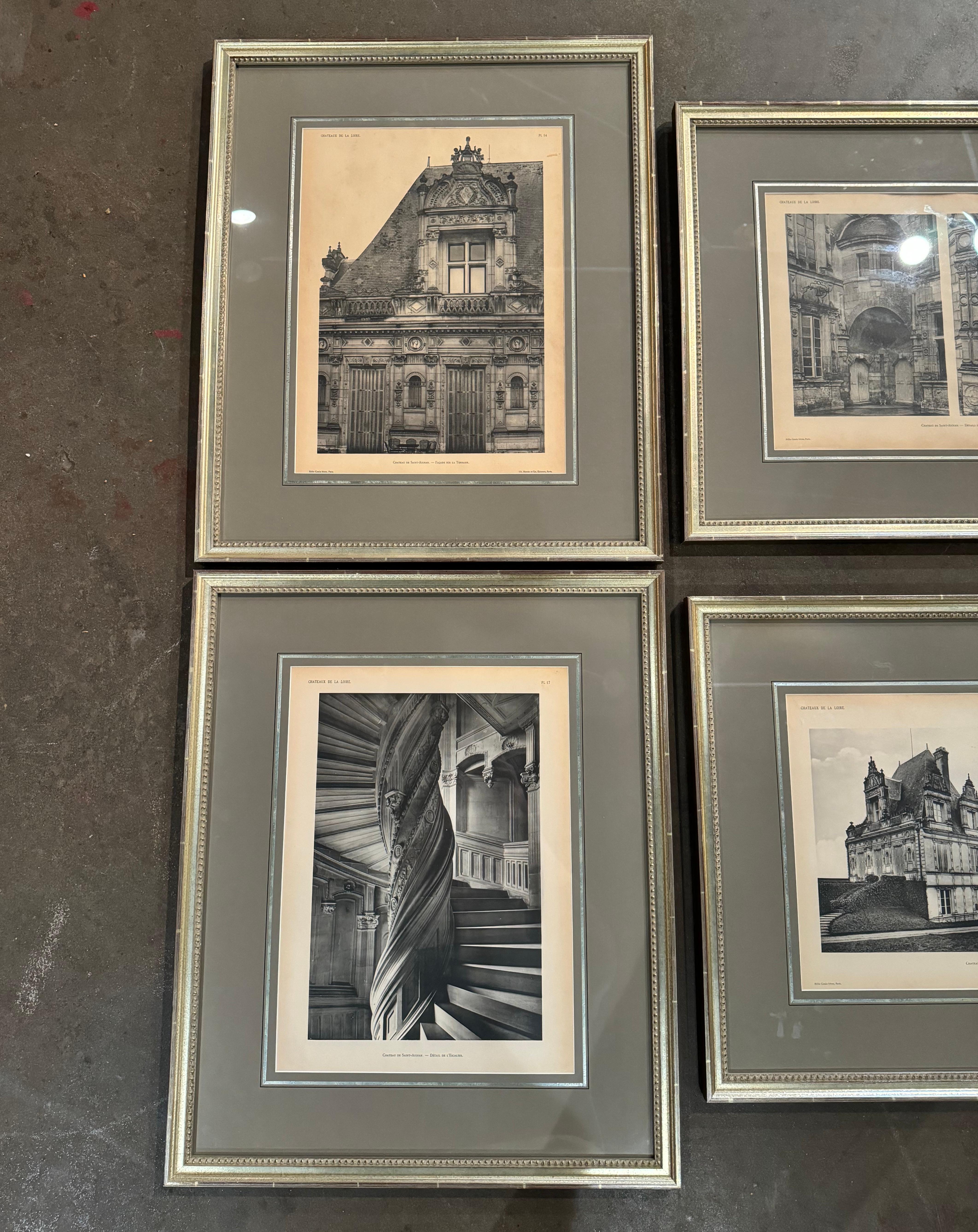 Hand-Crafted 19th Century French Prints in Frames, 