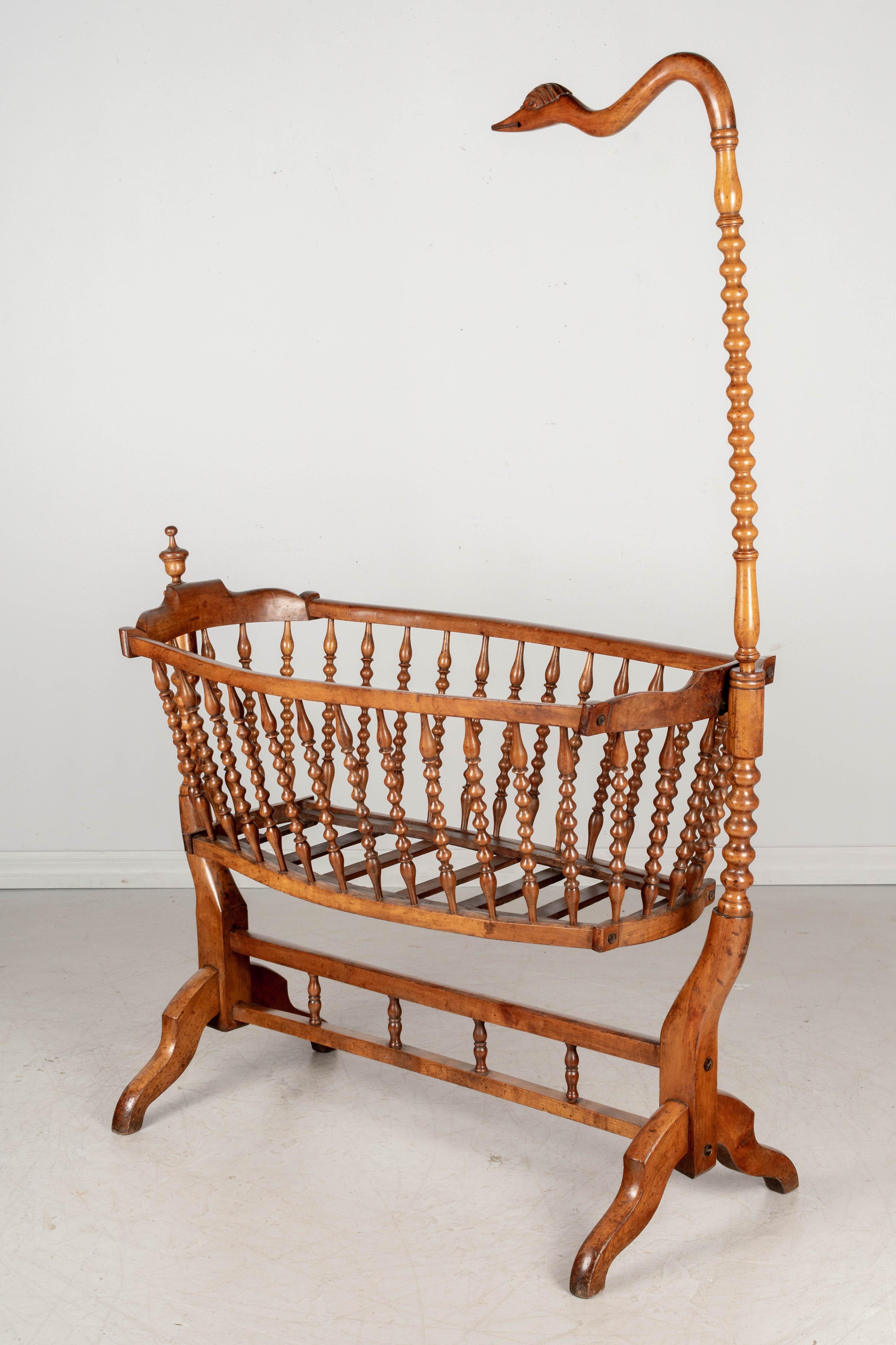 19th Century French Provencal Baby Cradle In Good Condition In Winter Park, FL