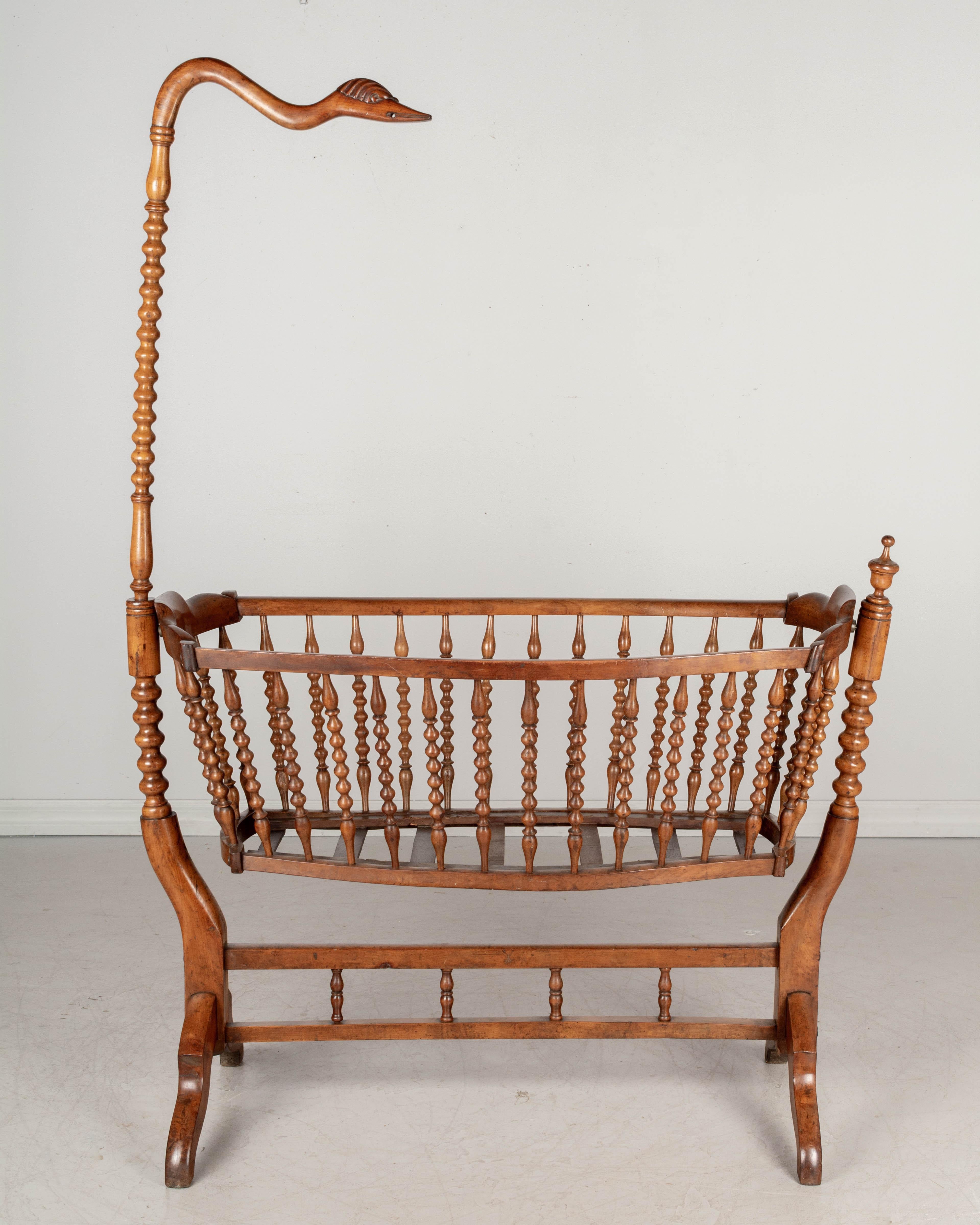 19th Century French Provencal Baby Cradle 1
