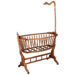 Antique 19th Century French Provencal Baby Cradle