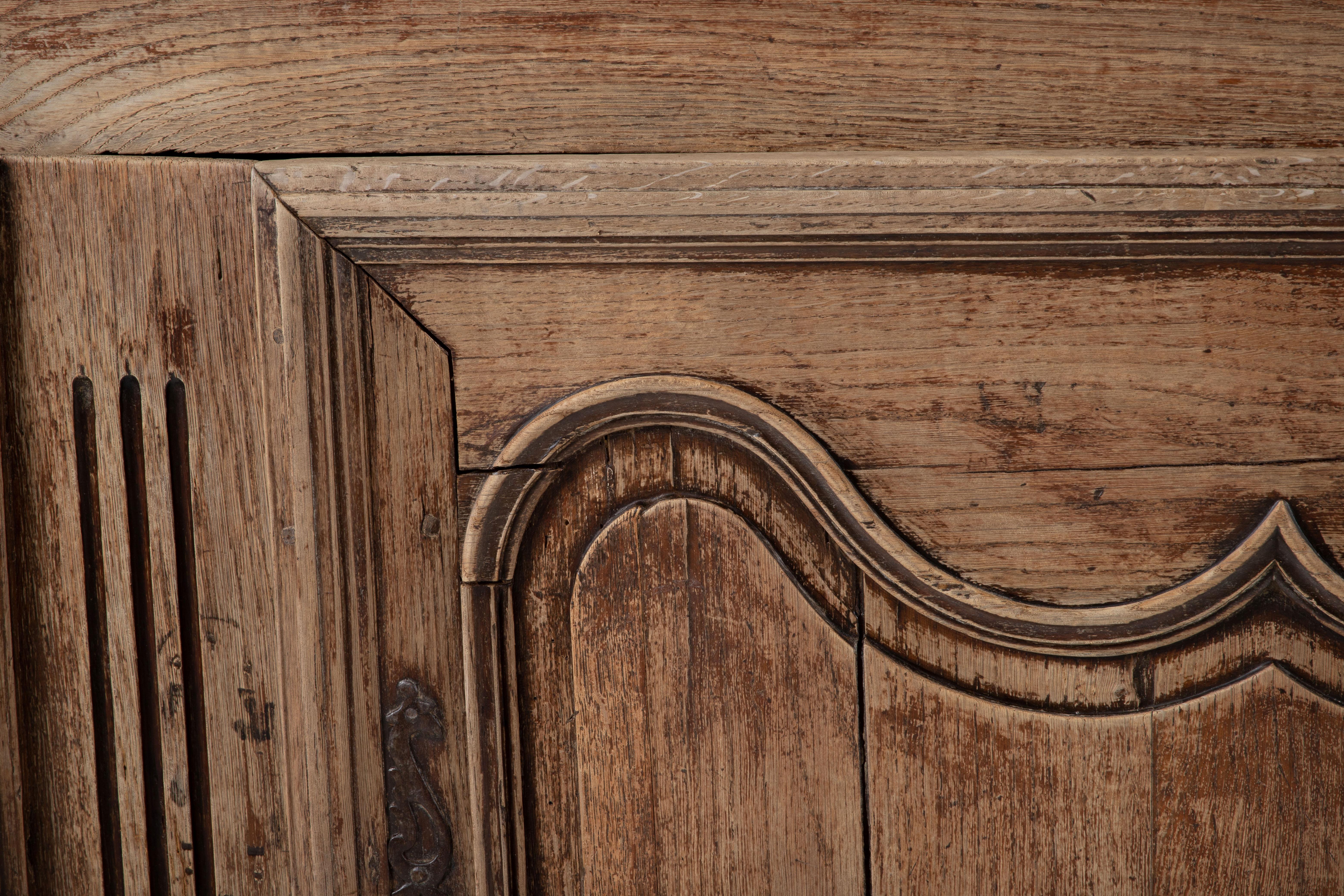 19th Century French Provencal Bleached Oak Buffet Cabinet For Sale 6