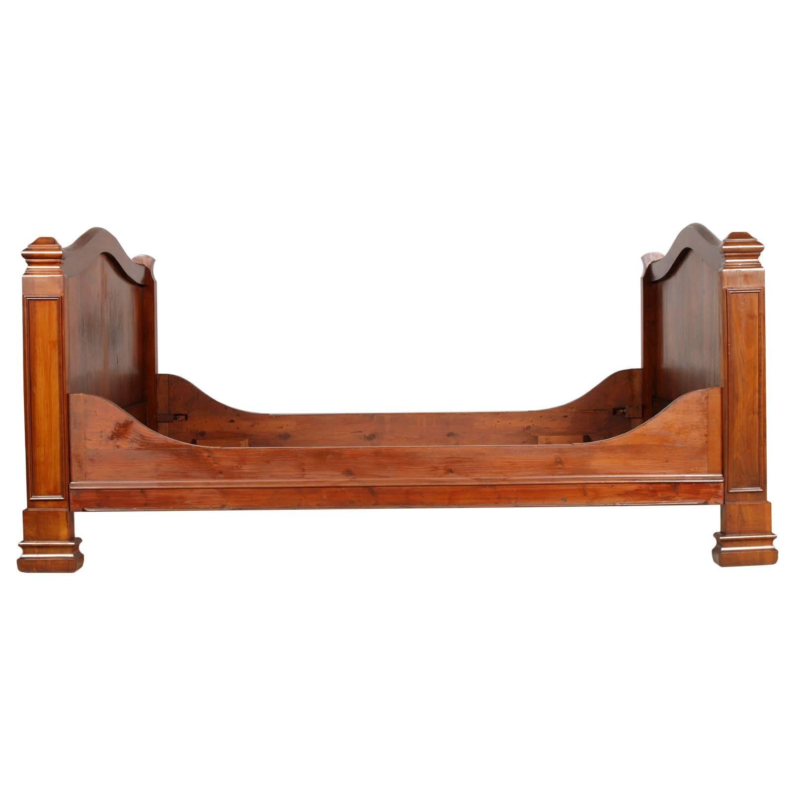 19th Century French Provencal Daybed Massive Walnut Restored and Polished to Wax 2