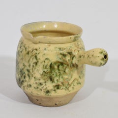 Antique French Provencal Glazed Earthenware Jug, Circa 1850-1900