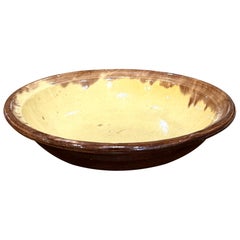 Ciotola da portata in terracotta smaltata in stile provenzale francese del XIX secolo