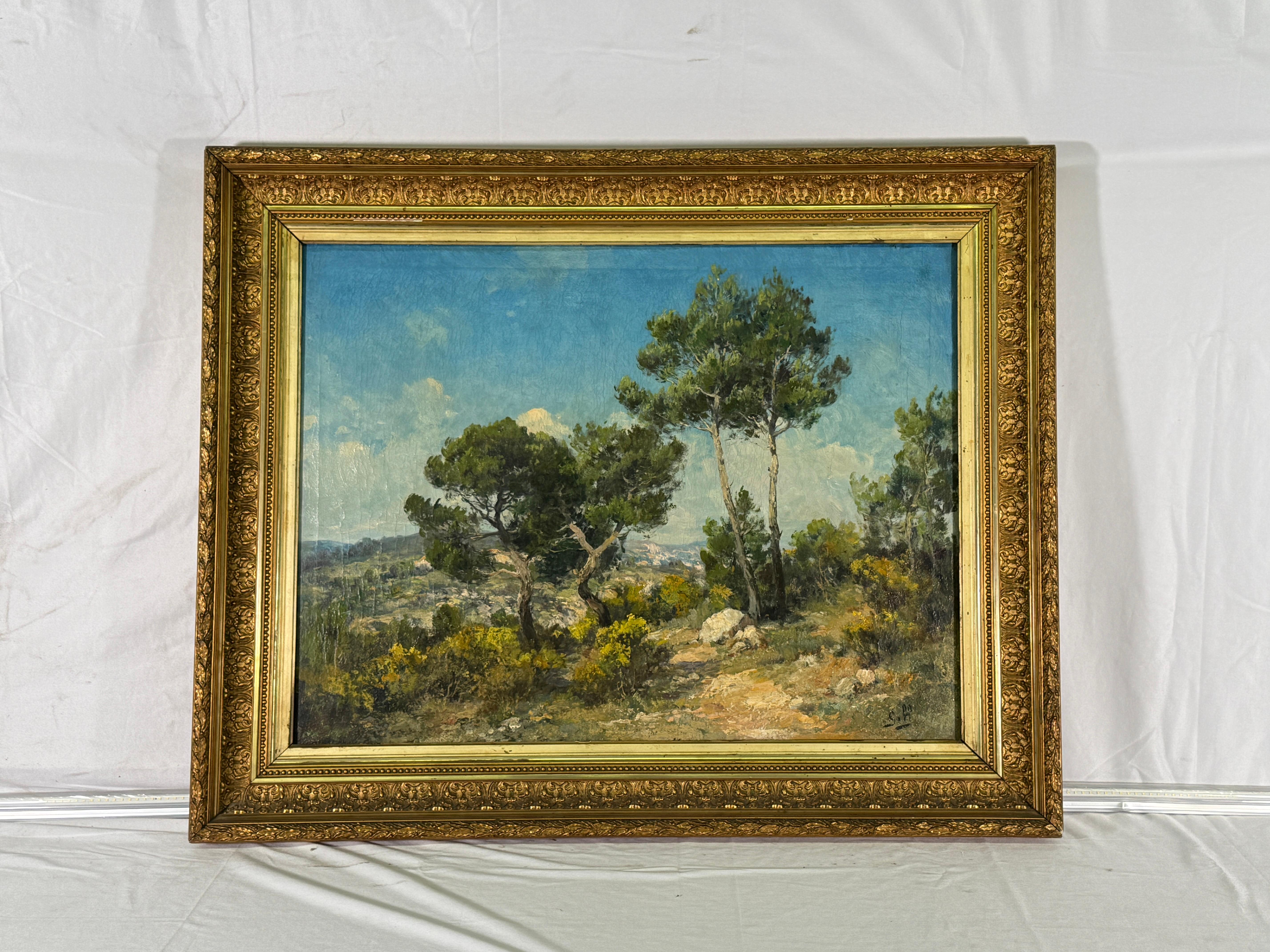19th Century French Provencal Landscape In Good Condition For Sale In Scottsdale, AZ