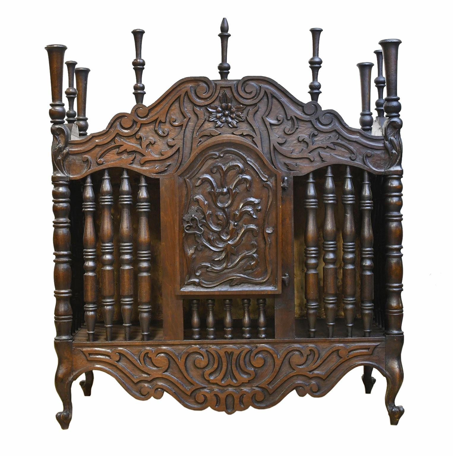 French Louis XIII Revival Cupboard in Carved Oak For Sale at 1stDibs