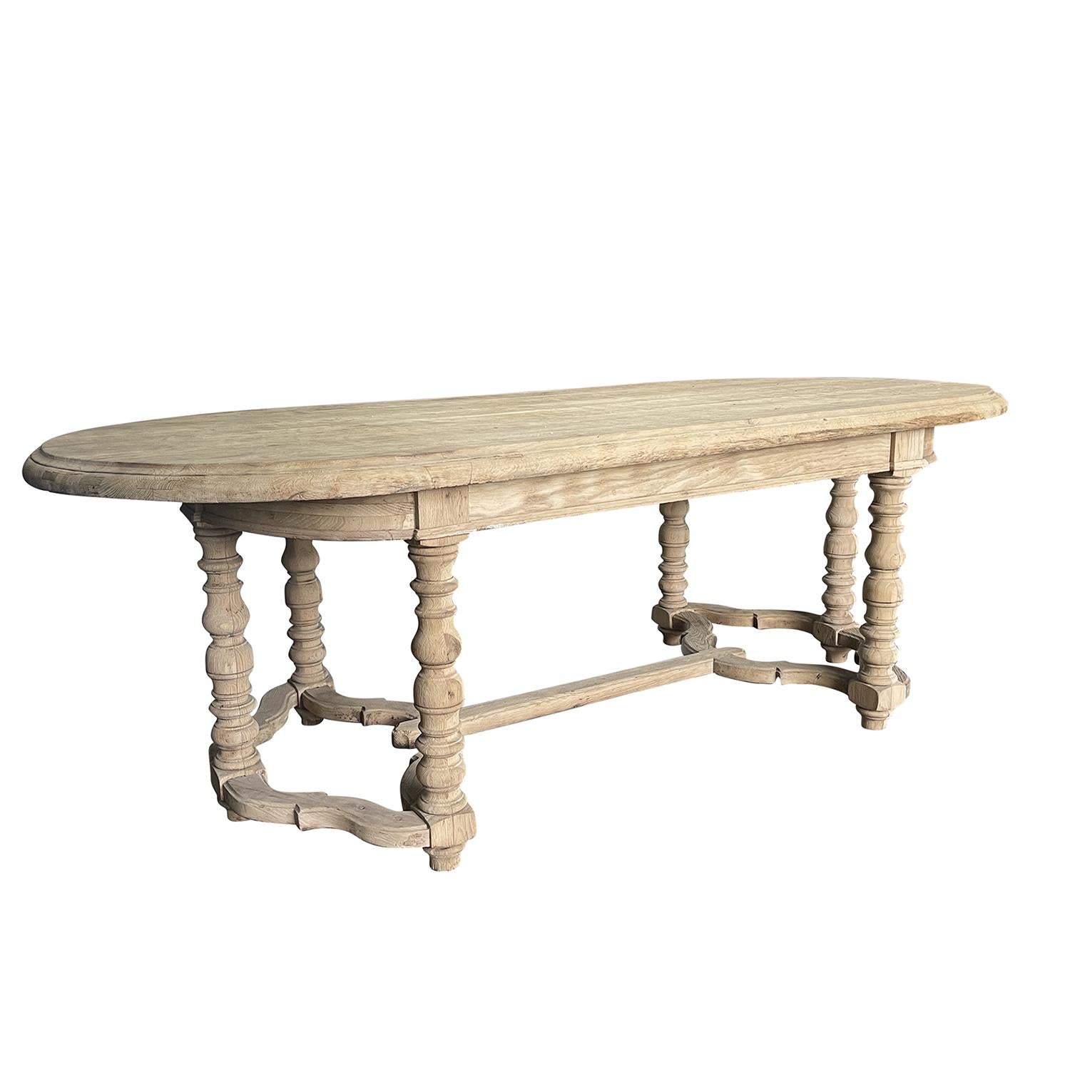 Stile provenzale Tavolo da sala da pranzo in pino provenzale francese del XIX secolo - Tavolo rustico da fattoria antico in vendita