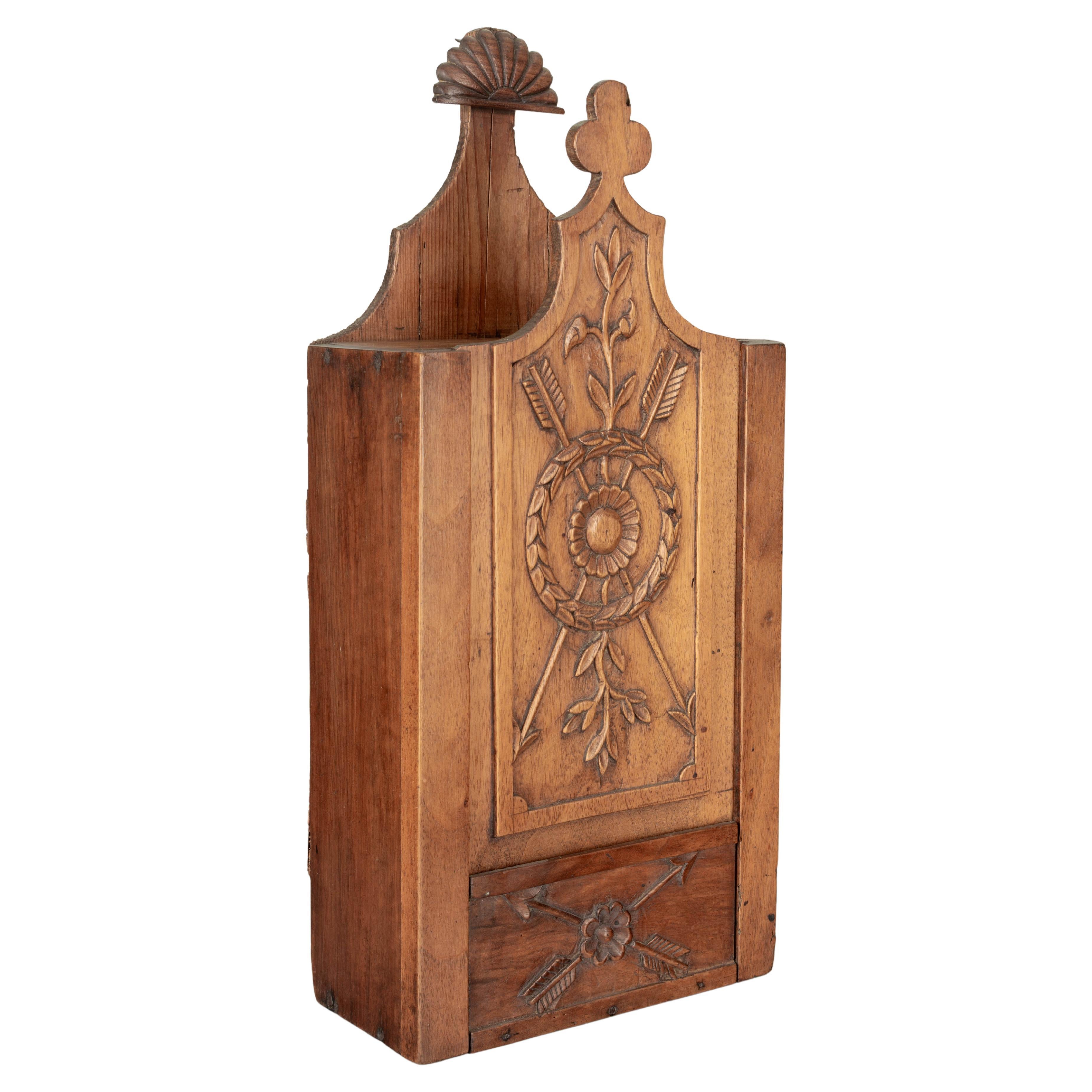 19th Century French Provencal Walnut Fariniere Box For Sale