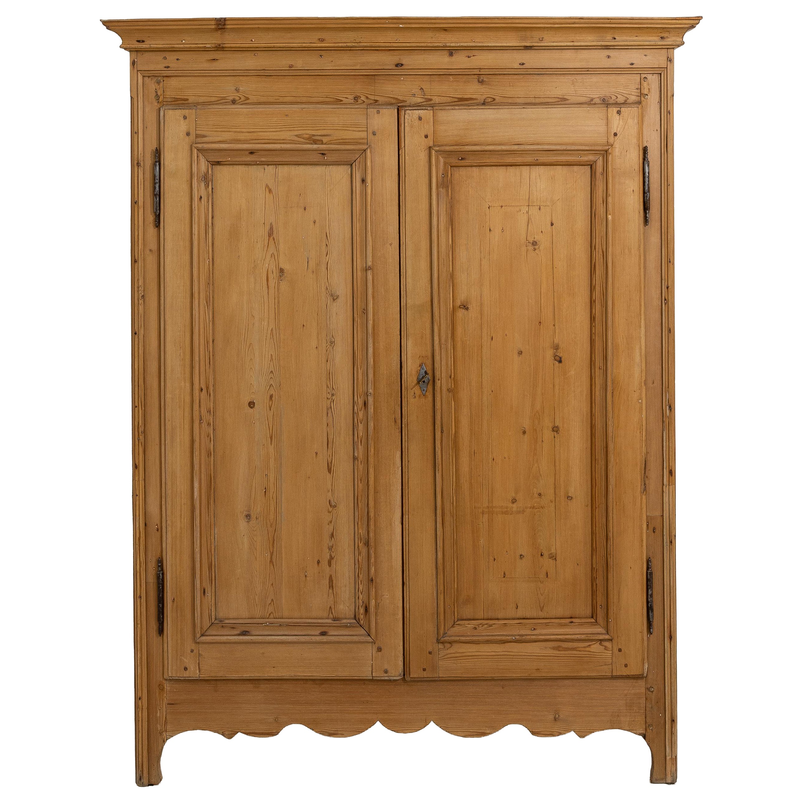 19th Century French Pine Armoire, Rustic Provence Tall Storage