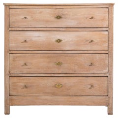 19th Century French Provincial Armoire in Honey Oak with Two Doors