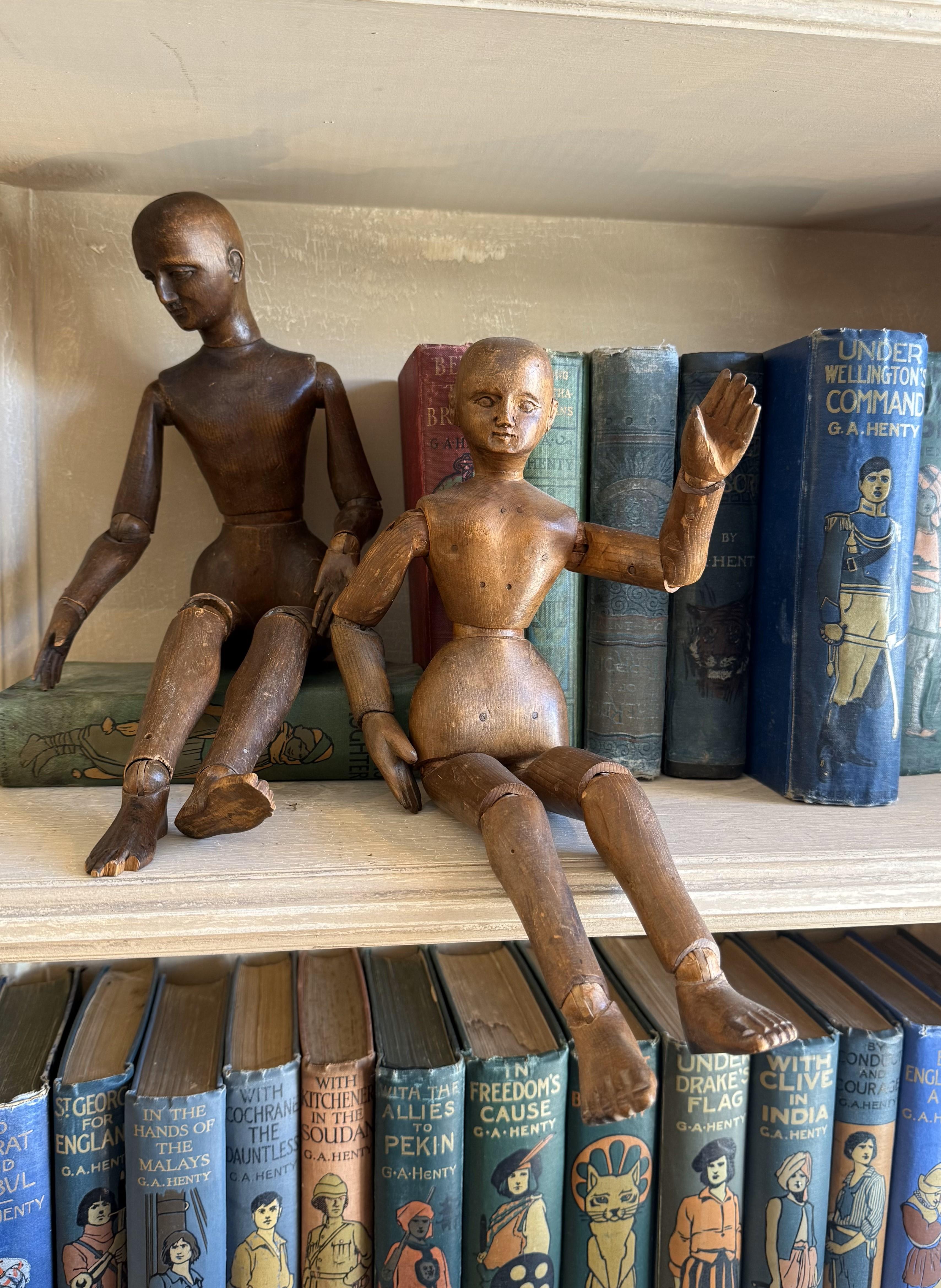 Unusual size, made of carved Beech with articulated joints and old patinated surface. These were designed to illustrate the human body's joints function. Made in Provence circa 1890.

A beautiful representation of craftsmanship from the 19th