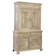 Antique 19th Century French Provincial Bleached Oak Buffet