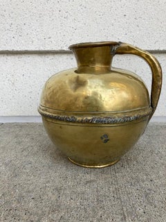 19th Century French Provincial Brass Milk Jug